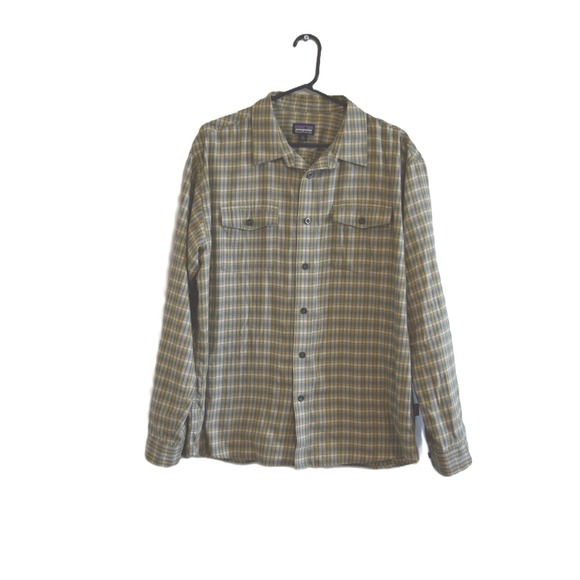 Patagonia Organic Cotton Plaid Button‎ Down Long Sleeve Shirt Mens